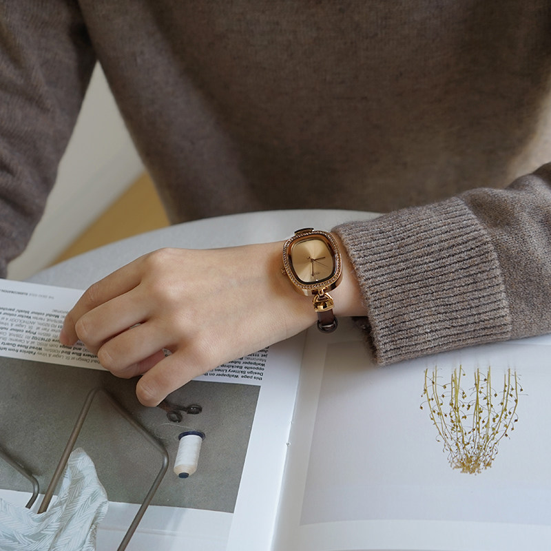 julius聚利时手表韩国水钻腕表复古文艺防水chic女士表ins石英表