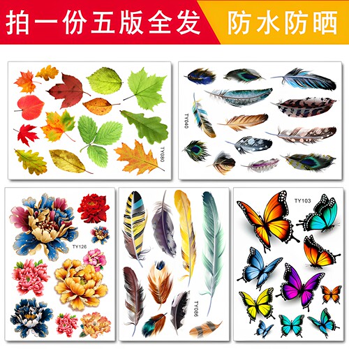 汽车羽毛贴画划痕遮挡蝴蝶树叶