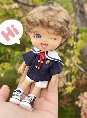 【STODOLL眨眼】手绘人偶潮玩玩偶娃娃玩具礼物白肌日烧肌bjd