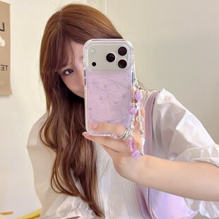 ins神女的眼泪适用16pro苹果17ProMax手机壳iPhone156全包14韩系13防摔手链保护套