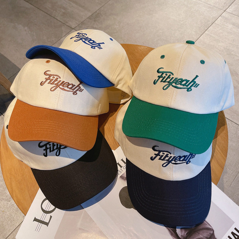 棒球帽子女春秋新款时尚夏季黑色显脸小刺绣字母拼色鸭舌帽男潮款,运动/瑜伽/健身/球迷用品,棒球帽,淘宝优惠券,粉丝福利购,淘宝优惠卷