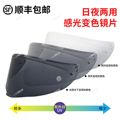 适用于GSB S361/361GT摩雷士R50SPRO头盔变色镜片日夜两用风镜