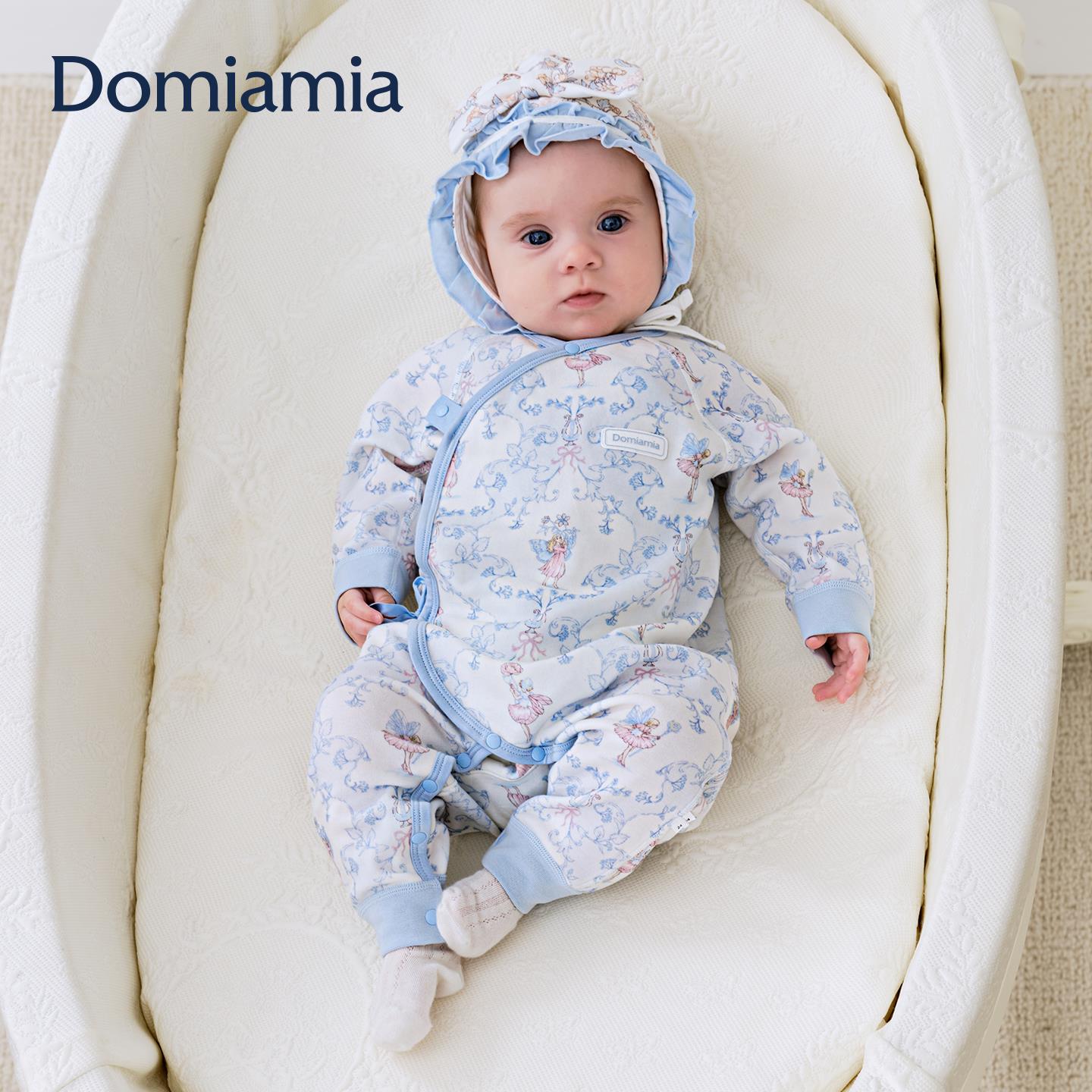 【新品】Domiamia新生儿连体衣男童女童26春秋满月宝宝婴儿连体衣