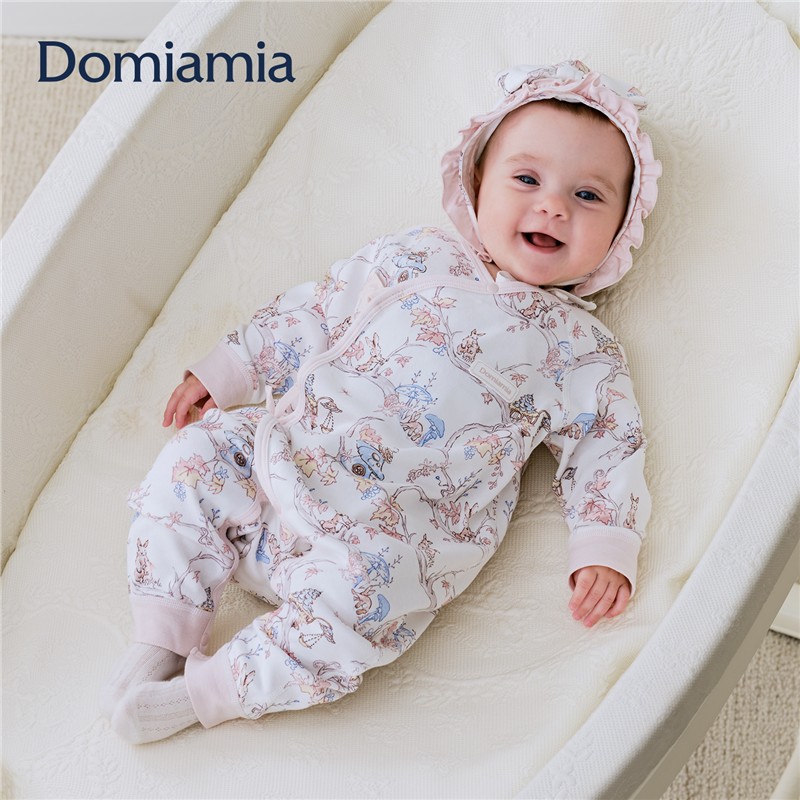 【新品】Domiamia宝宝连体衣婴幼儿衣服满月百天新生儿小月龄哈衣