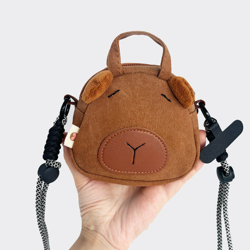 三色补丁小卡皮卡通耳机包