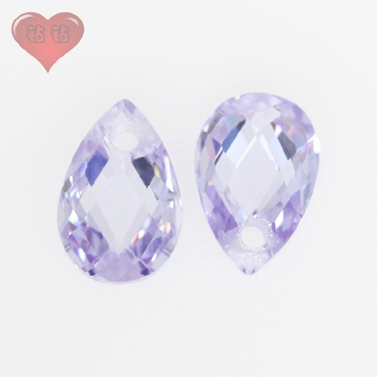 diy水滴形蓝色锆石裸钻