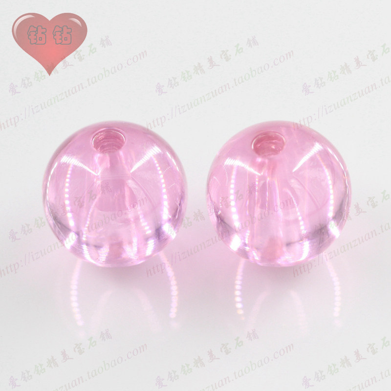 粉红色圆形光珠锆石裸石 圆珠子散珠全孔打孔手工仿钻项链耳钉,饰品/流行首饰/时尚饰品新,其他DIY饰品配件,淘宝优惠券,粉丝福利购,淘宝优惠卷