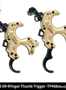 顶点TP468弓箭撒放器重金属黄铜扳机握撒复合弓握撒器三四指切换