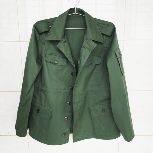 87涤卡冬作训外套橄榄绿