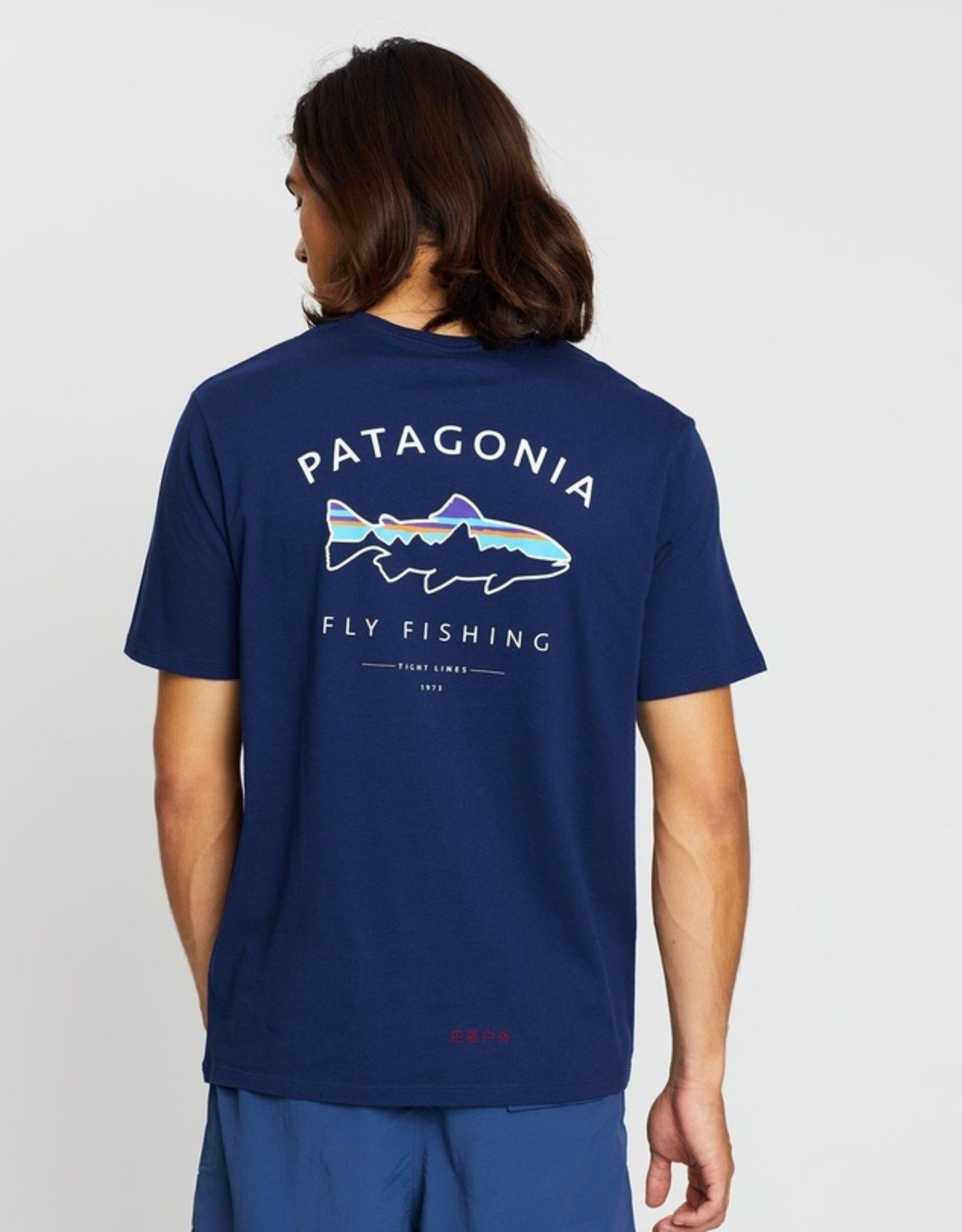 patagonia/巴塔哥尼亚t恤夏季男女款鲨鱼飞鱼海岸线休闲短袖38529