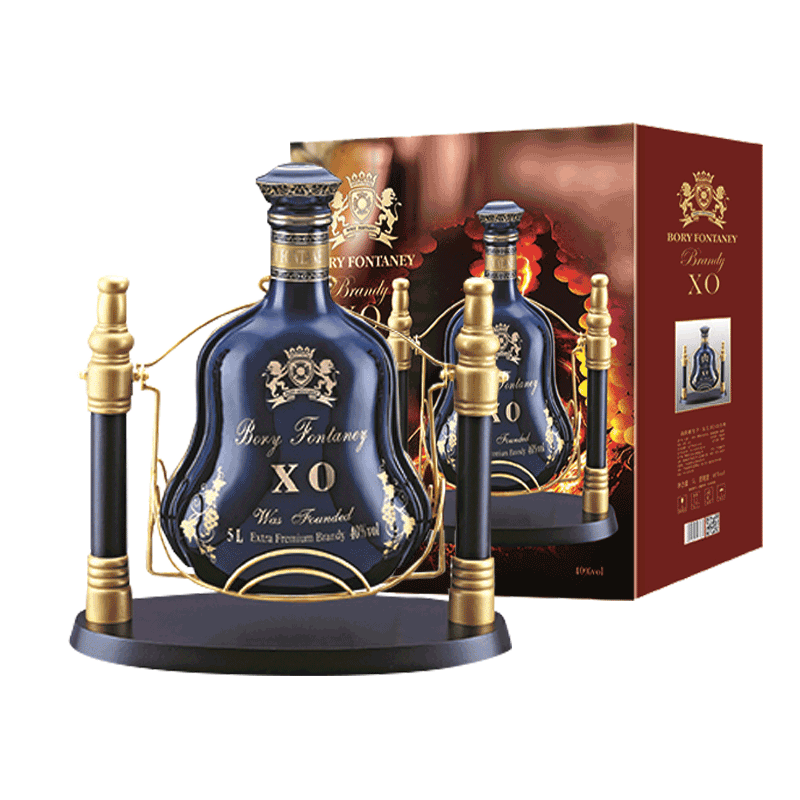 路易斯王子女王酒架XO白兰地5L年货送礼收藏酒木架洋酒大瓶10斤装
