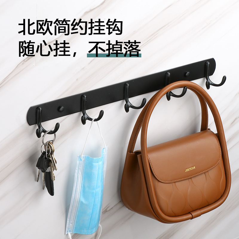 不锈钢衣钩挂衣钩衣帽钩实心排钩厨房卫生间衣架钩子实心