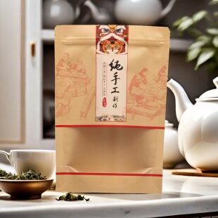 纯手工制作牛皮纸包装袋雪花酥饼干红糖烘焙密封自立袋坚果核桃袋