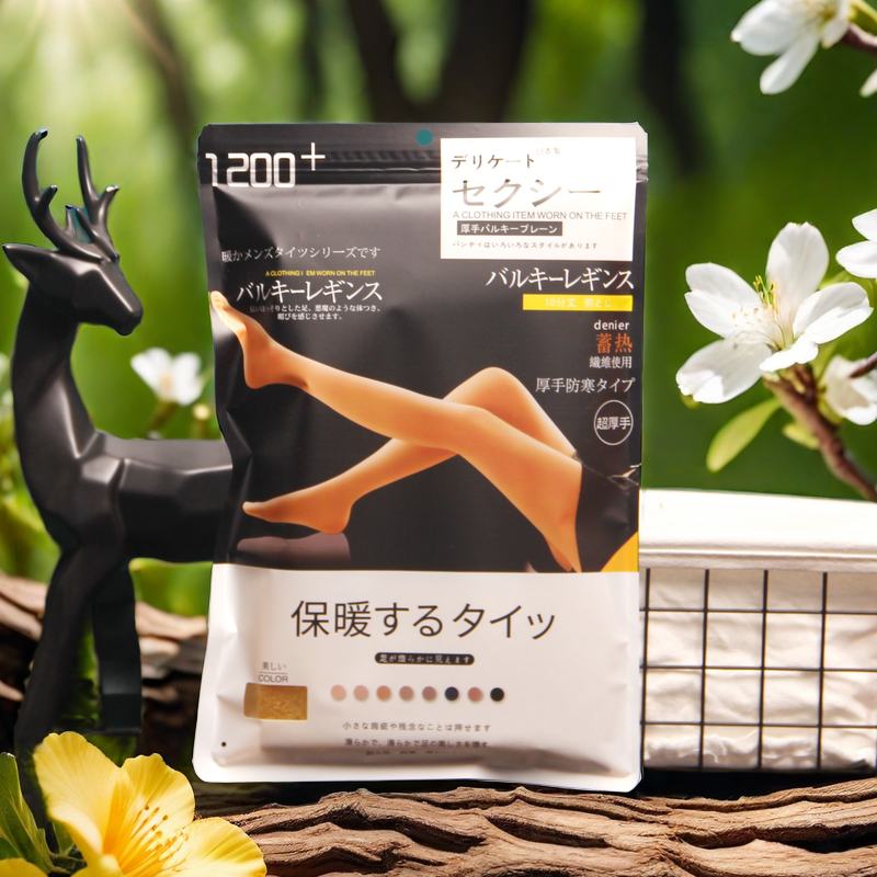 日文加绒打底裤包装袋日本保暖连裤袜秋冬美肤打底裤光腿袜袋现货