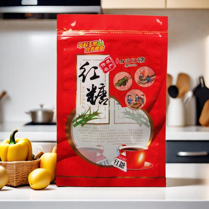 甘蔗红糖包装袋500克手工古法熬制甘蔗糖袋义乌特产自封袋100个