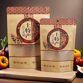 土特产包装 袋木耳香菇自封自立番薯干红糖干果坚果牛皮纸100个