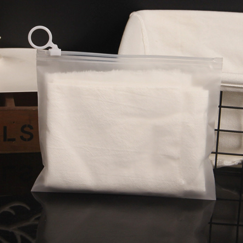 eva内裤袜子包装袋化妆品小样丝袜拉环圆扣拉链毛巾双面磨砂袋