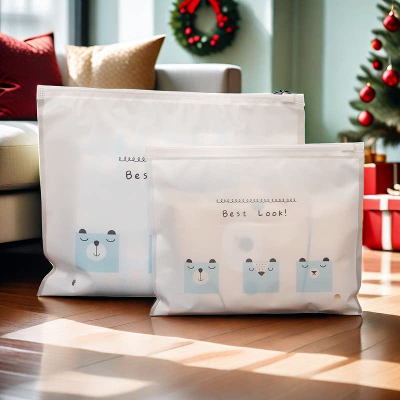 EVA儿童服装自封袋T恤衬衫背心拉链袋袜子内裤磨砂袋工厂批发