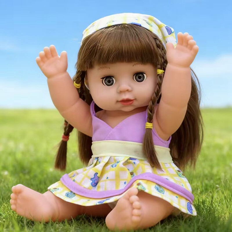 幼儿园早教娃娃搪胶仿真娃娃软胶婴儿玩具洋娃娃会眨眼说话