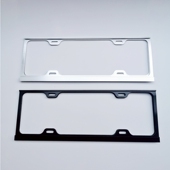 饰蓝车牌边框 汽车装 新交规汽车牌照框车牌架 镁合金双轨道车牌托