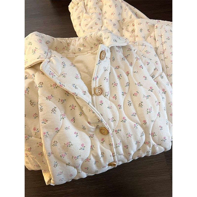 纯欲甜美碎花高级感夹棉睡衣女秋冬季新款家居服加厚保暖套装外穿,女士内衣/男士内衣/家居服,睡衣/家居服套装,淘宝优惠券,粉丝福利购,淘宝优惠卷