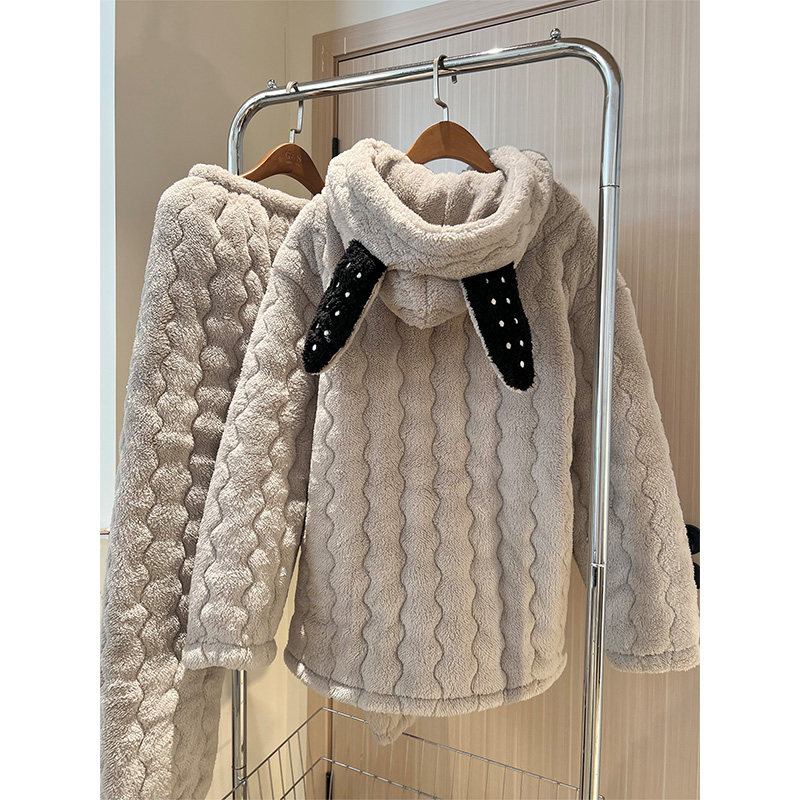 简约风少女休闲连帽夹棉睡衣女秋冬季网红风新款保暖家居服两件套,女士内衣/男士内衣/家居服,睡衣/家居服套装,淘宝优惠券,粉丝福利购,淘宝优惠卷