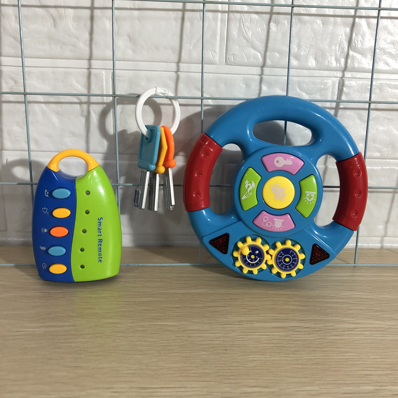 儿童模拟汽车仿真方向盘带音乐生效方向盘益智早教互动方向盘玩具