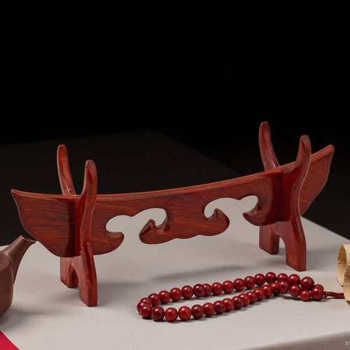 红木如意底座工艺品架子