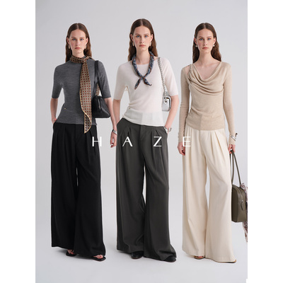 宽松显瘦垂坠感休闲长裤