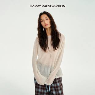 Happy Prescription 快乐药方天丝绵羊毛混纺长袖打底衫