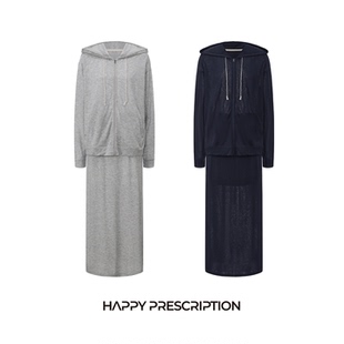 Happy Prescription 冰丝凉感莱赛尔连帽卫衣半裙套装