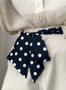 韩版丝巾腰带波点女新款系腰夏季搭配裙子牛仔裤网红同款收腰装饰