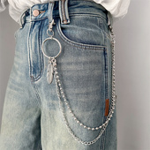 裤 嘻哈朋克风链条腰带女装 时尚 百搭潮酷个性 链子男 饰配裙子牛仔裤