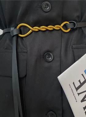 ins风女士皮带时尚复古简约百搭打结腰带气质西装连衣裙收细腰带