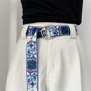 BF时尚 复古民族风帆布皮带男女通用休闲百搭学生牛仔裤 带腰带韩版