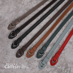 cam-in 双面真皮斜挎微单相机背带 真皮肩带 适用于徕卡富士索尼