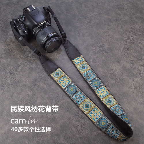 复古背带cam·in绣花民族风