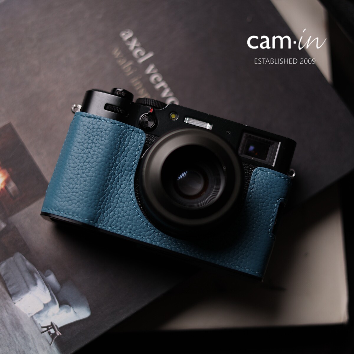 cam-in 富士x100vi相机半套手柄款Togo纹牛皮真皮相机保护套底座