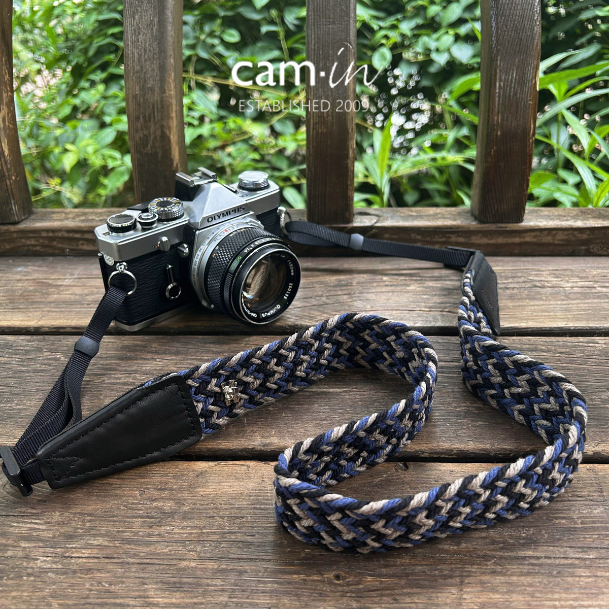 复古编织单反相机背带cam-in