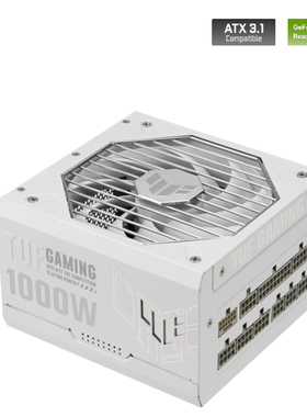 华硕TUF GAMING -1000G-WHITE 额定1000W 金牌电源 白色