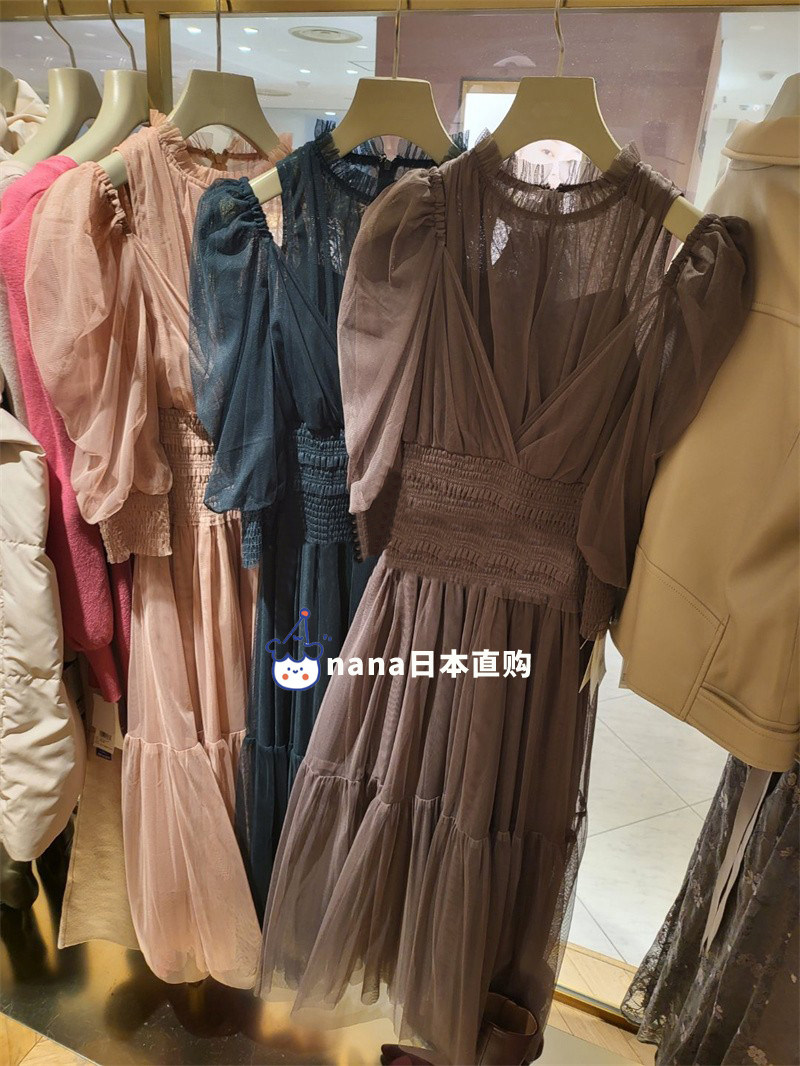 日本代购snidel春夏新品束腰薄纱