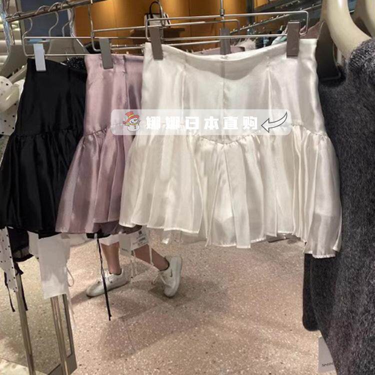 日本代购SNIDEL秋季新品百搭甜美高腰A字半身短裙裤女 SWFP244211