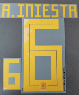 2018西班牙印字6号伊涅斯塔15号拉莫斯皮克伊斯科热转印烫画印字