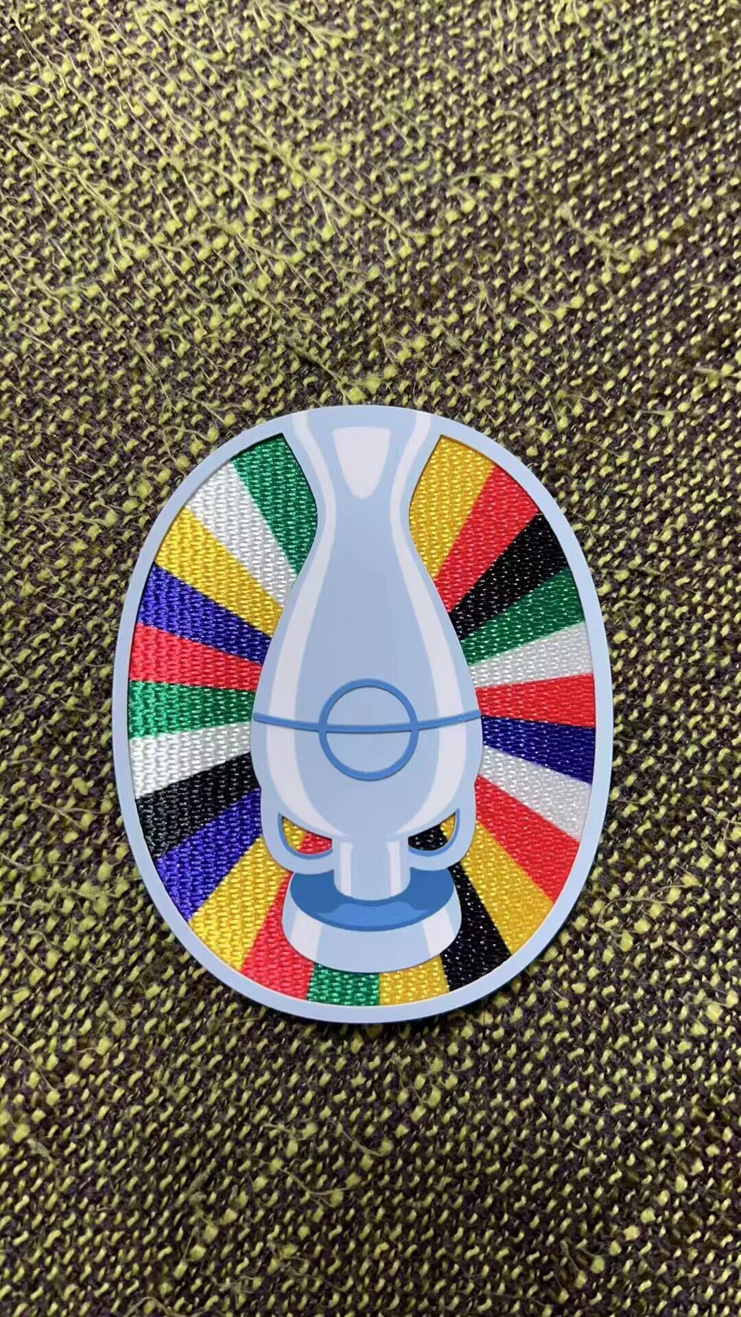 2024德国欧洲杯臂章法国英格兰葡萄牙专用植绒足球徽章