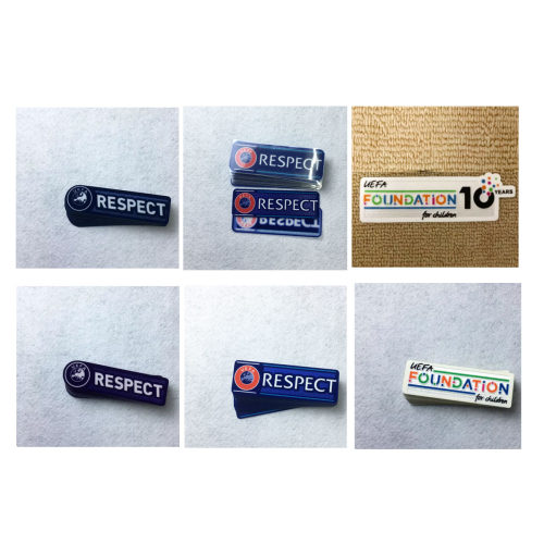 2526欧冠公平条臂章Respect Patch 0809 1012 植绒徽章热转印
