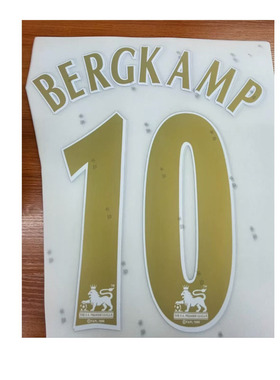 复古印号0506阿森纳主场#10博格坎普Nameset热转印印字印号