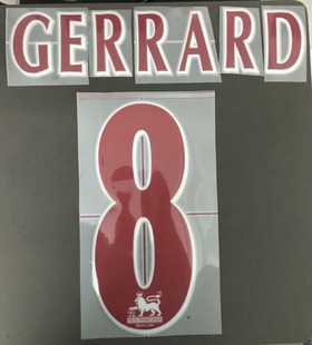 复古利物浦杰拉德印字植绒#8 GERRARD热转印印号