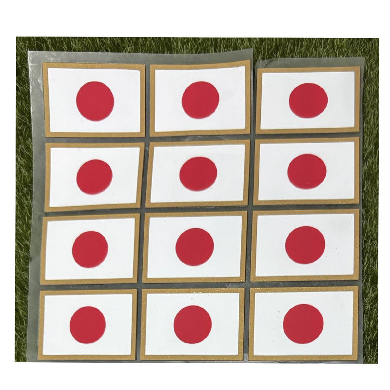 日本球衣硅胶小标日本国旗小标硅胶材质热转印烫画