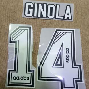 1995-1997纽卡斯尔14号吉诺拉印号#14 GINOLA Nameset热转印