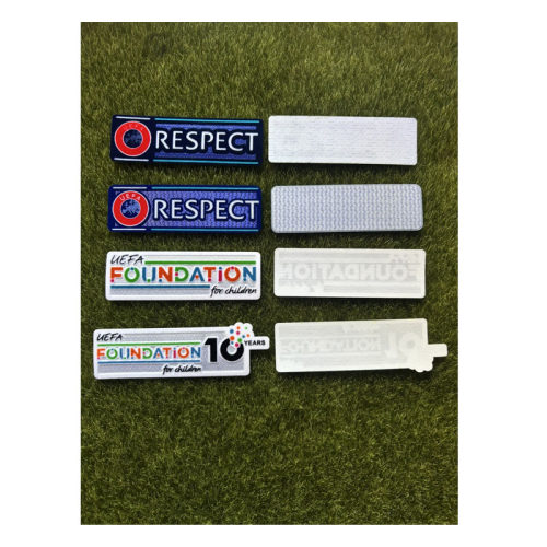 欧冠公平条臂章公平竞赛徽章Respect Patch热转印植绒足球臂章